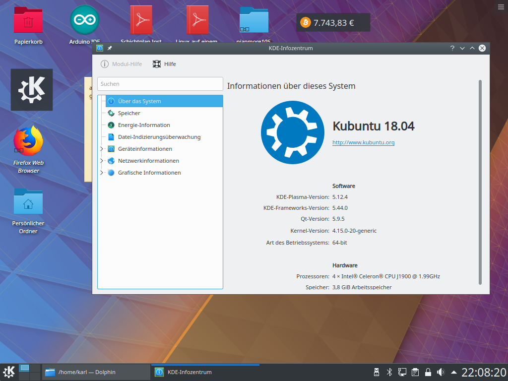 Kubuntu 18.04 nach der Installation
